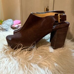 Michael Kors Brown Suede Platform Heels